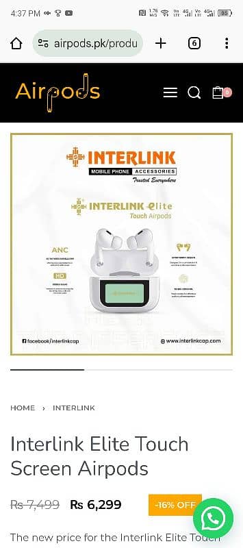 interlink Elite touch Airbuds for sale 2