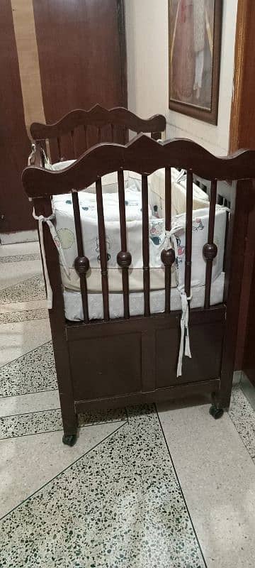 High-Quality Wooden Baby Cot with Mattress & Bed Set 7