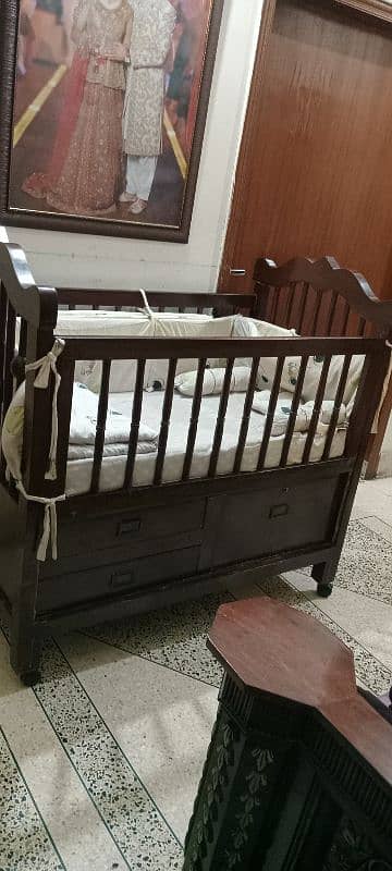 High-Quality Wooden Baby Cot with Mattress & Bed Set 8