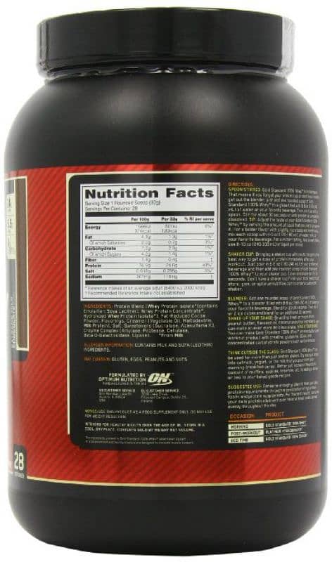 Optimum Whey Protein Gold Standard 2 LB(1kg) 1