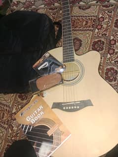 newly purchased KABAT acousitic guitar with all equipments.