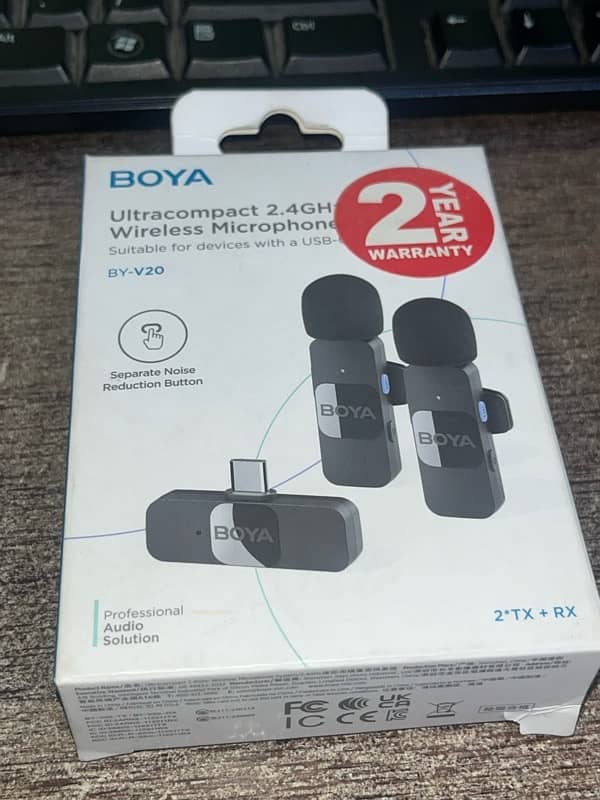 Boya by-v20 wireless mic new for sale 0