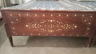 antique wooden single bed