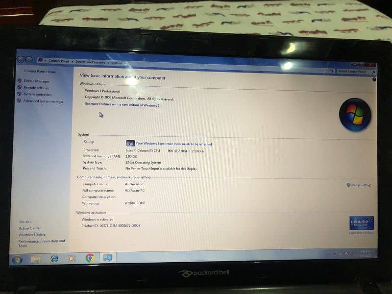 packard bell pew92 laptop 8