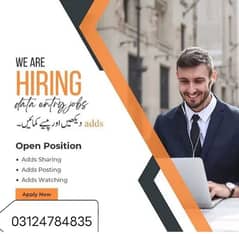 online jobs/full time/part time/simple typing jobs for boys and girls