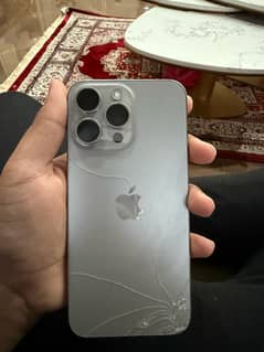 iphone 15 pro max pta approved only back broken and battery