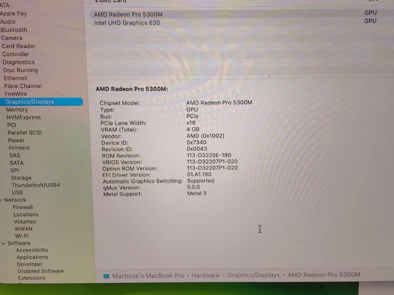 MacBook Pro 16" 2019 i9 32/1TB 4GB Card 8