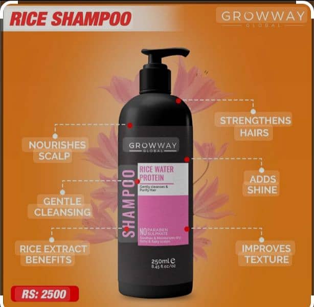 Rice water protein and lavender shampoo. It is tested and proven. 1