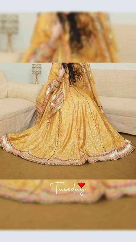 Bridal mehndi lehnga/Mayou wear/Mehdni dress 6