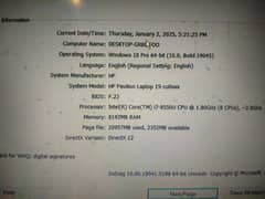 HP Pavilion I7 8th generation laptop for sale