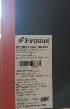 Fronus solar invertor 1.4kva