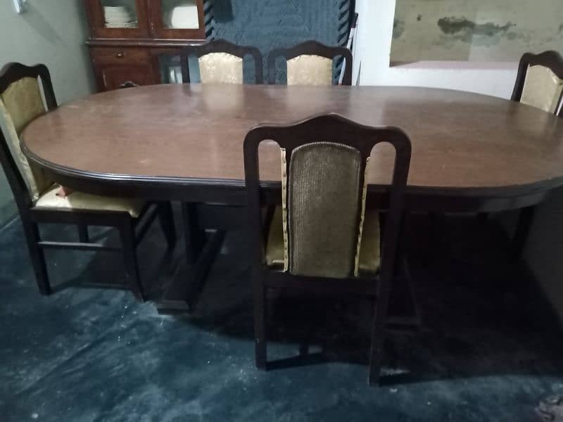 Full size dining table with 6 chairs 1