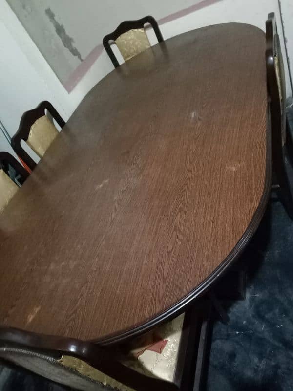 Full size dining table with 6 chairs 2