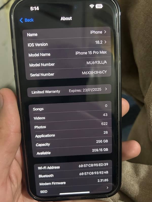 IPhone 15 pro max 256gb JV 2