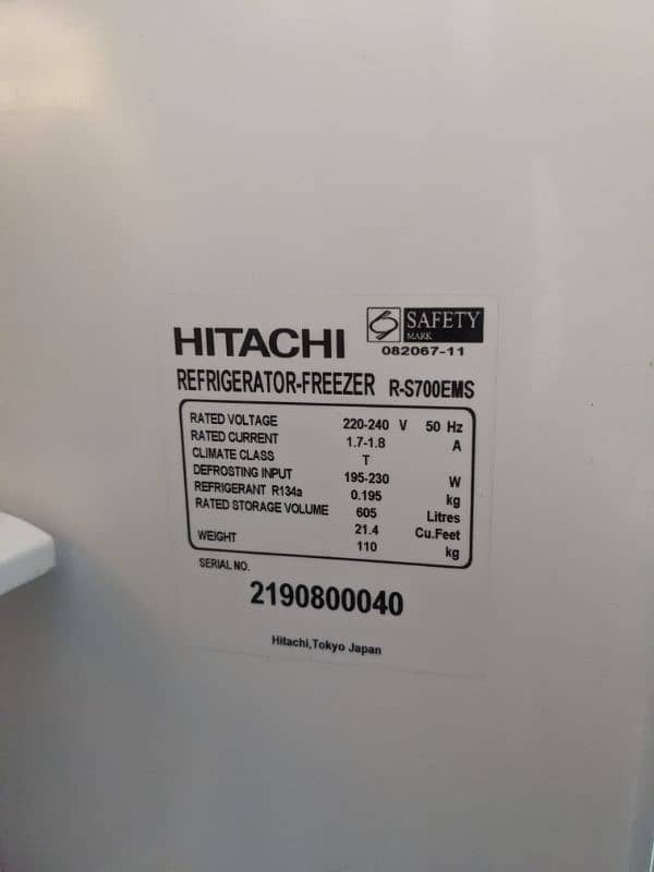 Hitachi Double Door . Model R-S700 EMS 4