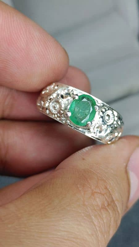 Panjshir Emerald Real (zamrud) handmade ring Partash artwork craft new 1