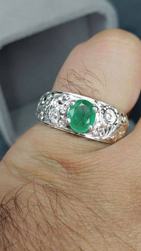 Panjshir Emerald Real (zamrud) handmade ring Partash artwork craft new 2