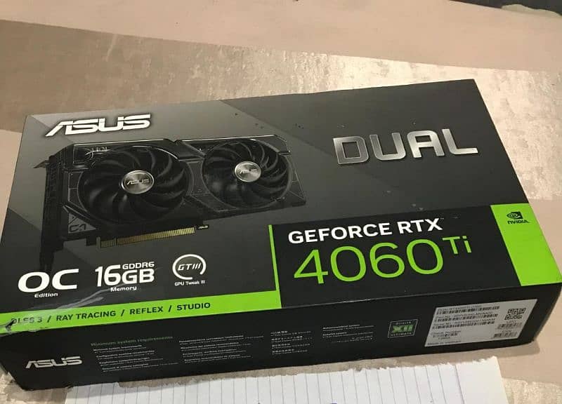 ASUS Dual GeForce RTX 4060ti OC edition 16GB 0