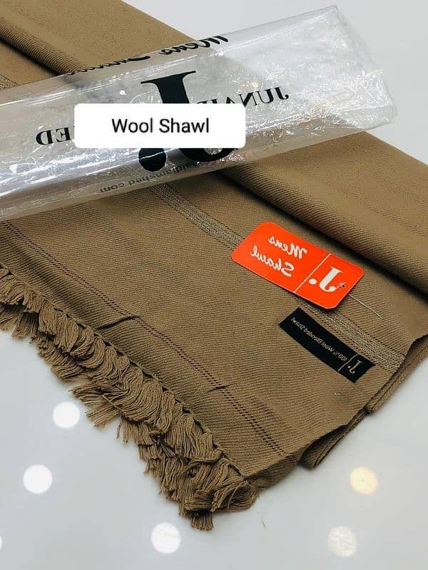 1 PCs Men pashmina wool zari shawl 1