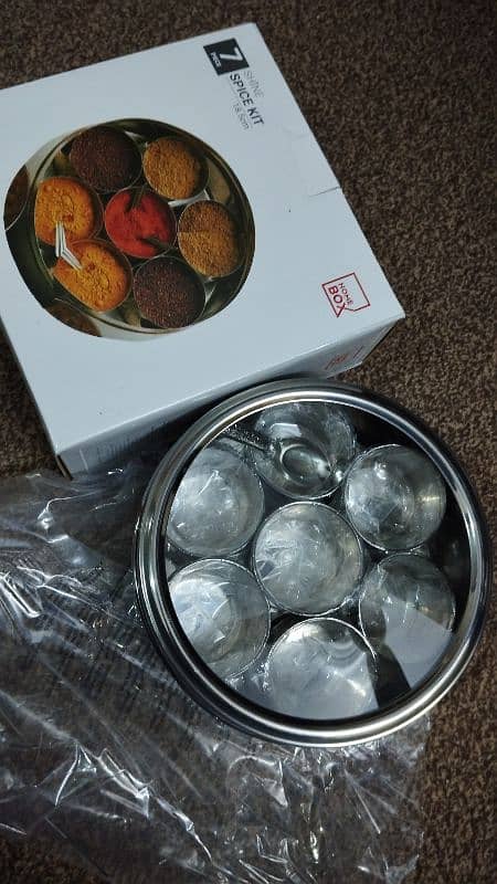 imported steel masala box 0