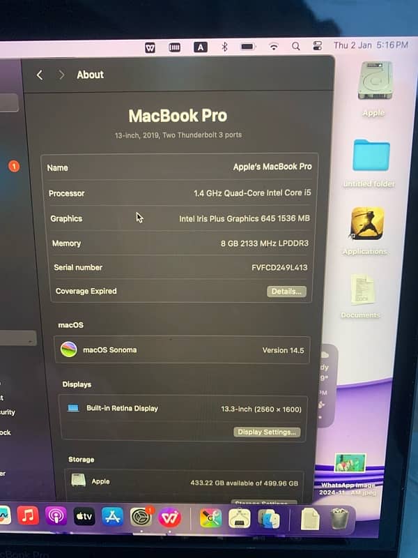 MACBook PRO 2019 8