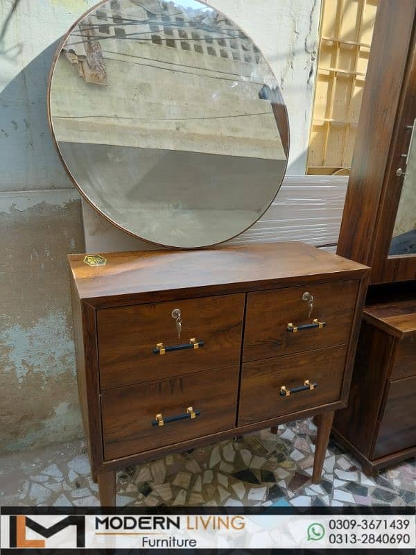 Modern Dressing Tables round mirror best quality 16