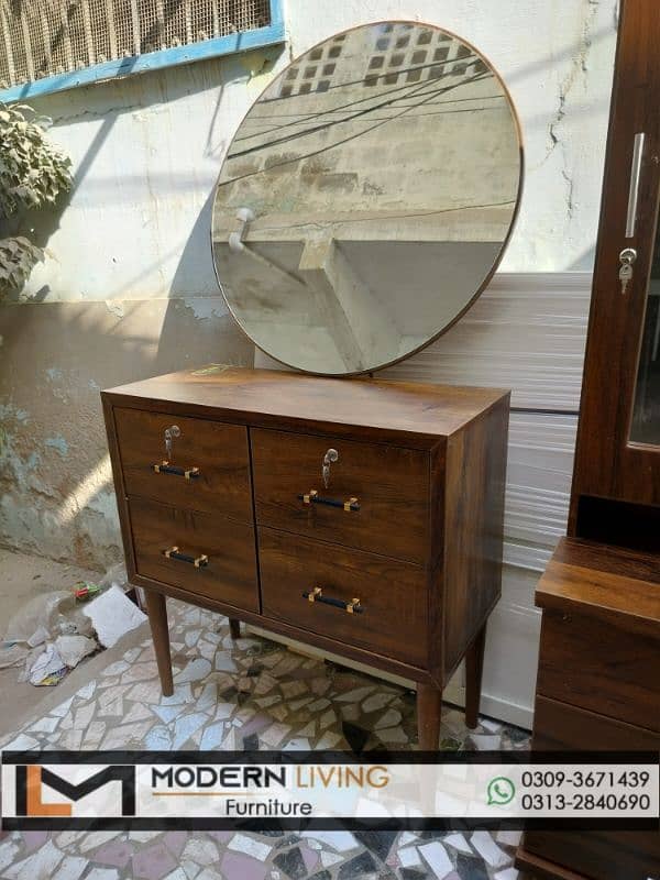 Modern Dressing Tables round mirror best quality 17