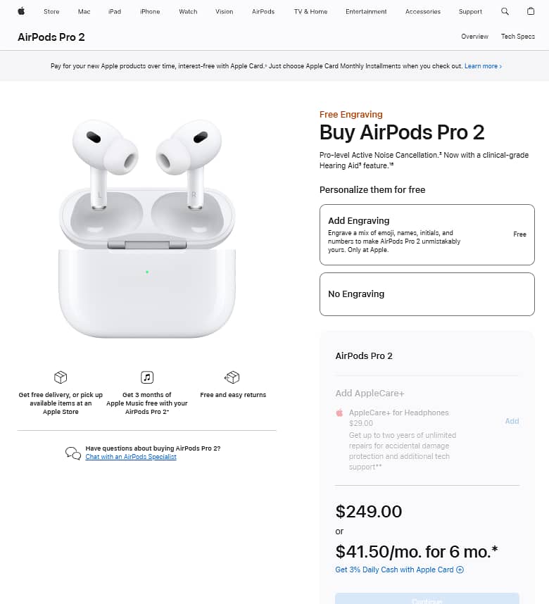 Apple-AirPods Pro 2nd Generation Brand new Latest model 0