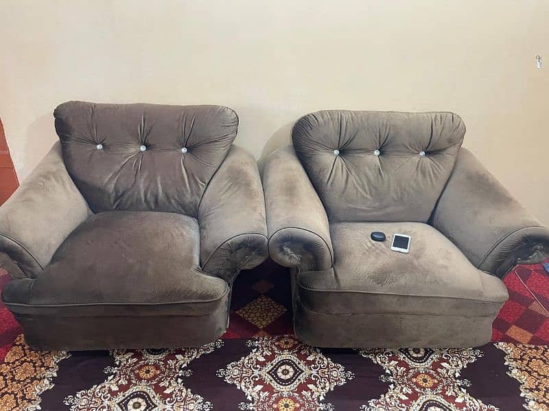 Brown sofa set 7 seaters 2