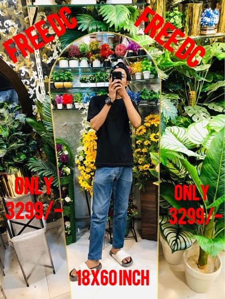 Full body mirror FREE DC… Standing Mirror with wooden stand 0