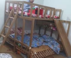 bunk bed with slide and stairs