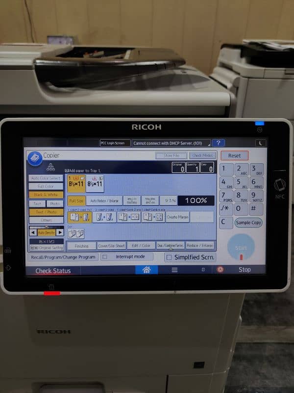 Ricoh MPC 307 color all in one photocopier. 12