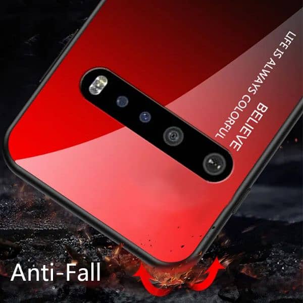 LG V60 ThinQ 5G Shockproof Red Gradient Tempered Glass Back Cover 6