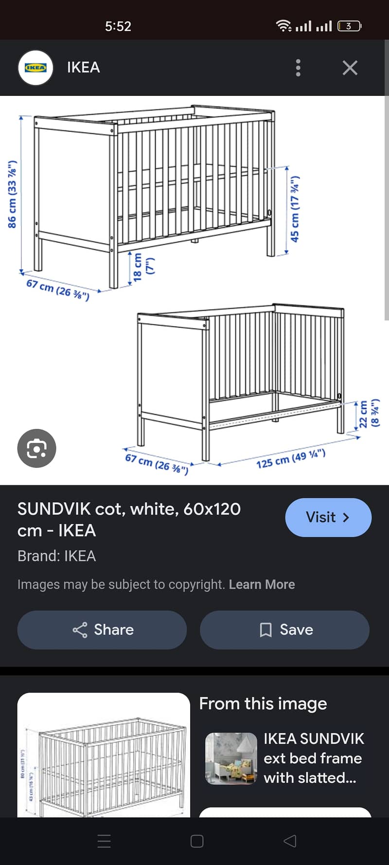 Ikea Baby cot 1