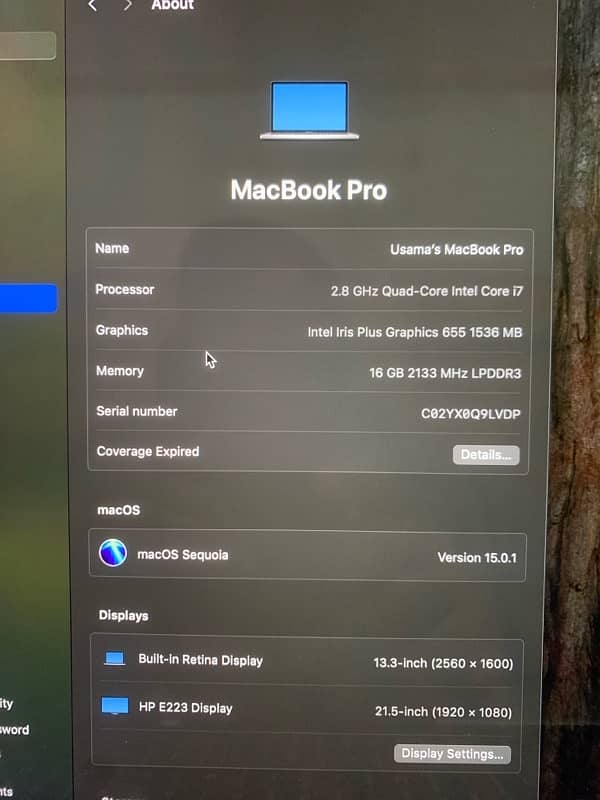 Macbook pro 2019 - 16/512 2