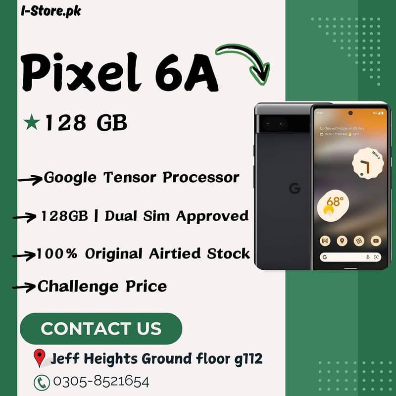 Google Pixel 6a On On Screen Fingerprint 100% Original 4