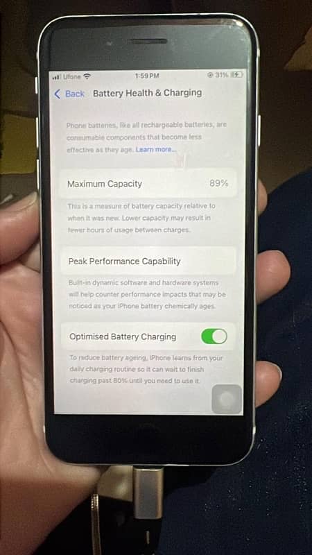 iphone SE 2020 128gb PTA Health 89%  43,000/- 4