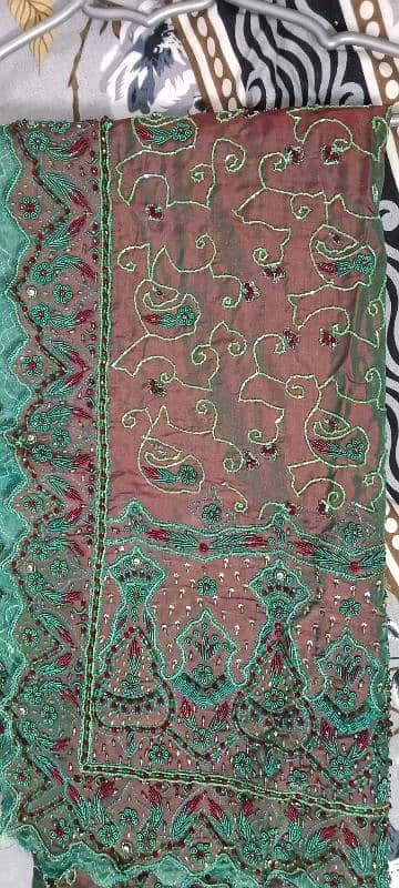 langa choli . . multi green 3