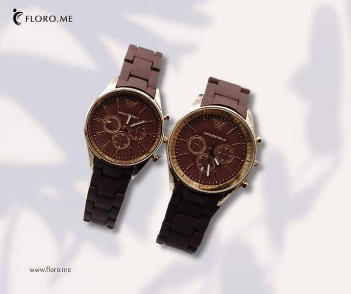 Couple watch. Brown 1