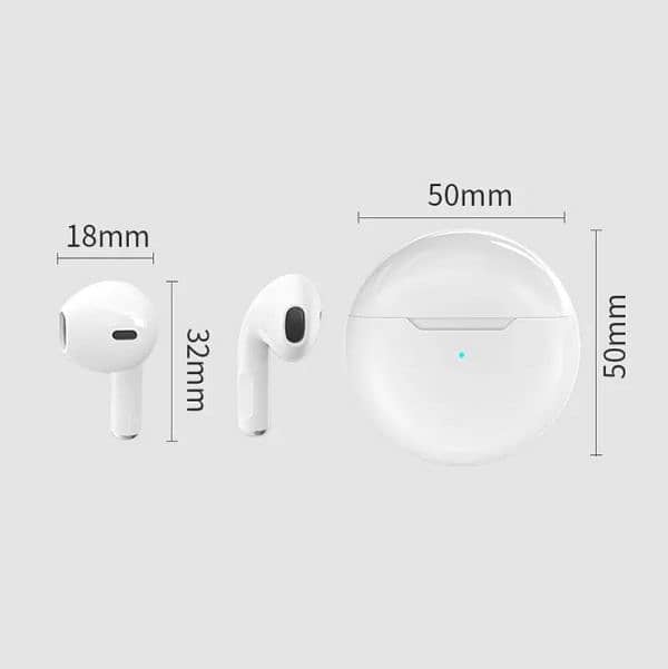 Pro 6 Tws Long Lasting Battery Wireless Earbuds 5