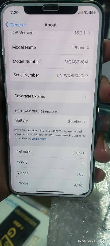 iPhone x 256gb official pta 2