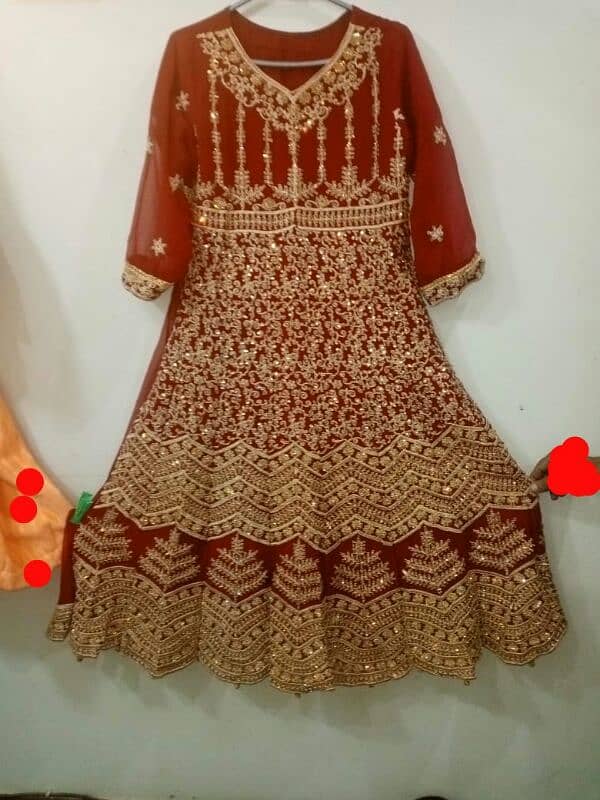 Bridal Maroon Frock 1