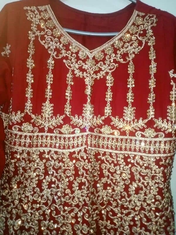 Bridal Maroon Frock 3