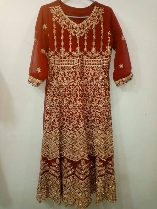 Bridal Maroon Frock 4