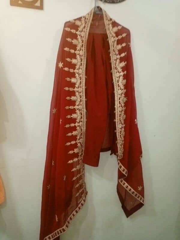 Bridal Maroon Frock 7