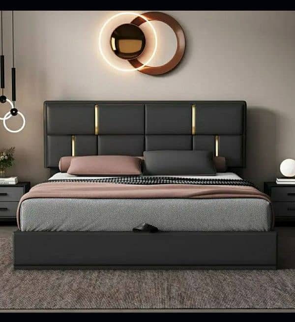 King Size Bed with side table, dressing, seti sofa 0