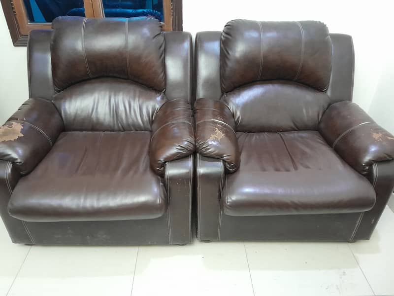 REXINE SOFA SET FOR SALE 0