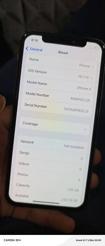 I phone x Factor unlock h 256 GB 3