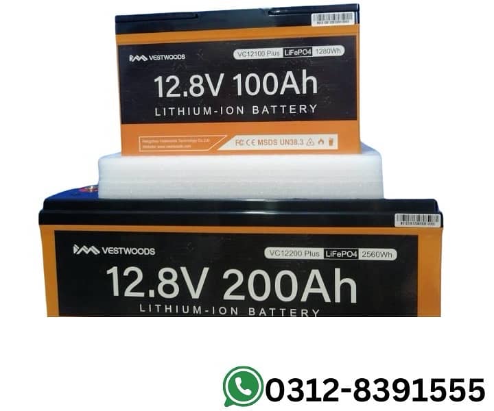 LIthium ion battery 12V 100 Ah , 12V 200 Ah 0