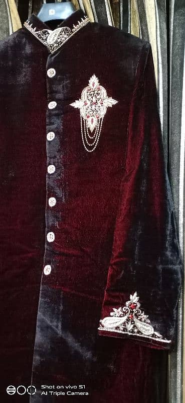 Velvet Sherwani For sale 1